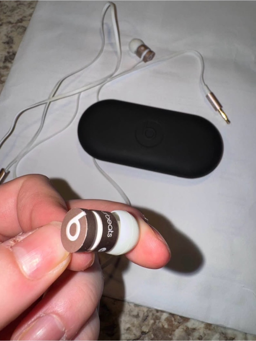 Beats by Dre Wired In-Ear Earbuds – White and Rose Gold